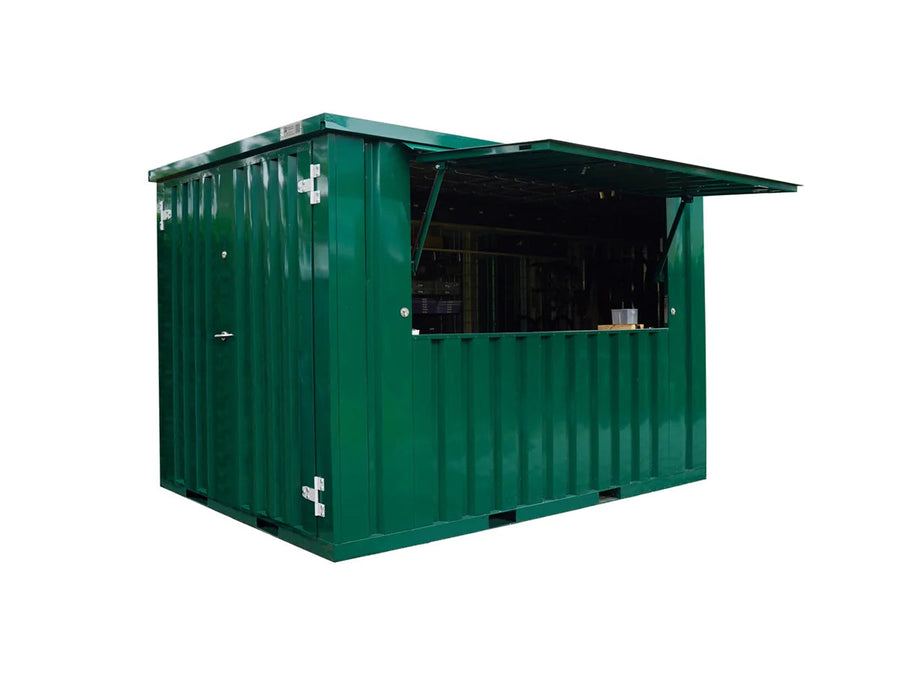 Kiosque-bar modulaire pliable 12 pieds vert Turchese RAL 6016