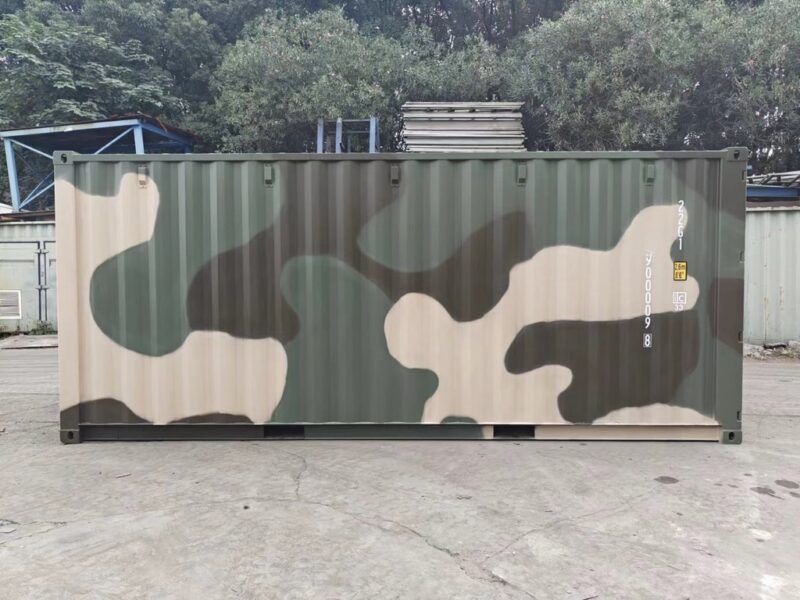 Conteneur 20 pieds Standard camouflage (vert camouflage) – neuf/premier voyage