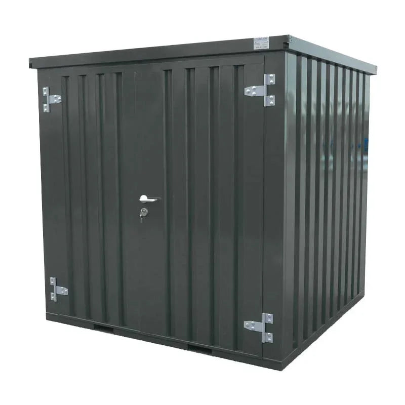 Module de stockage démontable 2x2m avec plancher surélevé anthracite