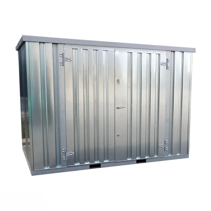 Unité de stockage modulaire 3x2m en acier galvanisé avec large accès latéral