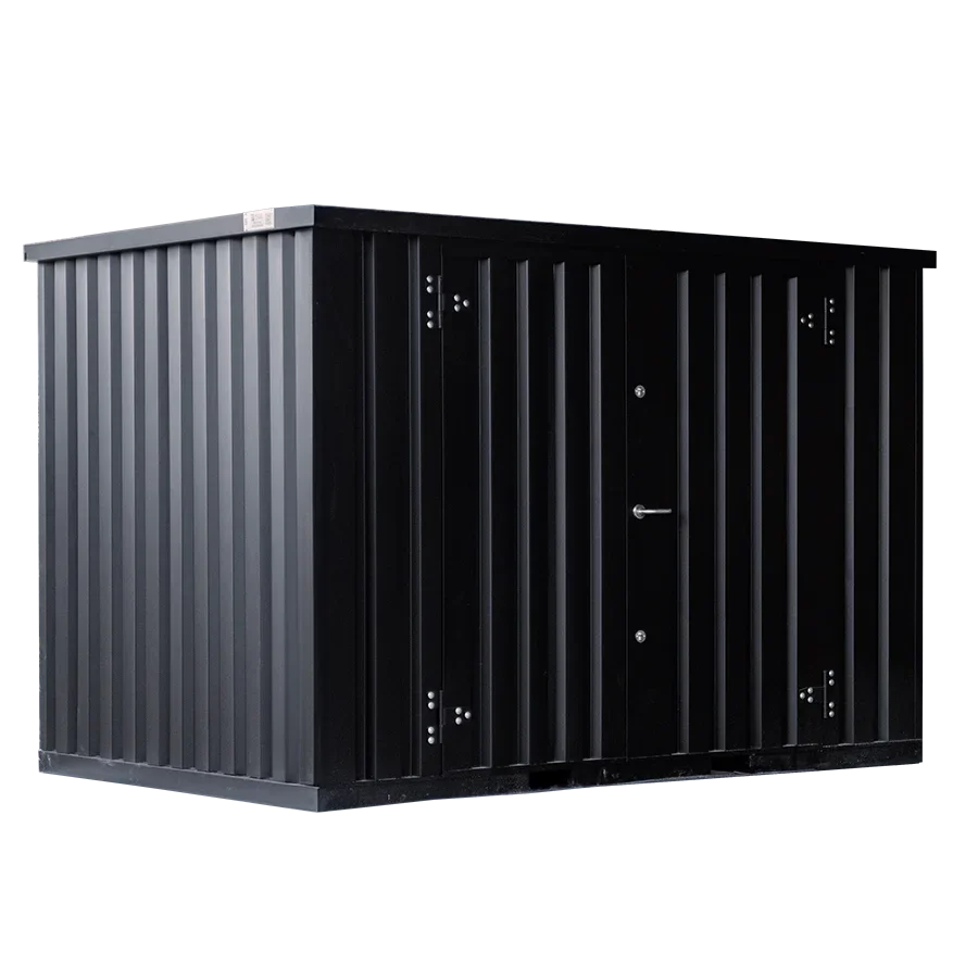 Box de stockage modulaire 3x2m avec double ouverture sul côté long