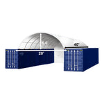 Hangar voûté robuste pour Conteneur 20×40 pieds avec fond fermé – photo 2