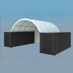 Hangar voûté robuste pour Conteneur 20×40 pieds avec fond fermé – photo 6