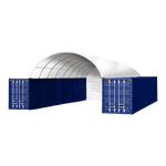 Hangar voûté robuste pour Conteneur 20×40 pieds avec fond fermé – photo 1