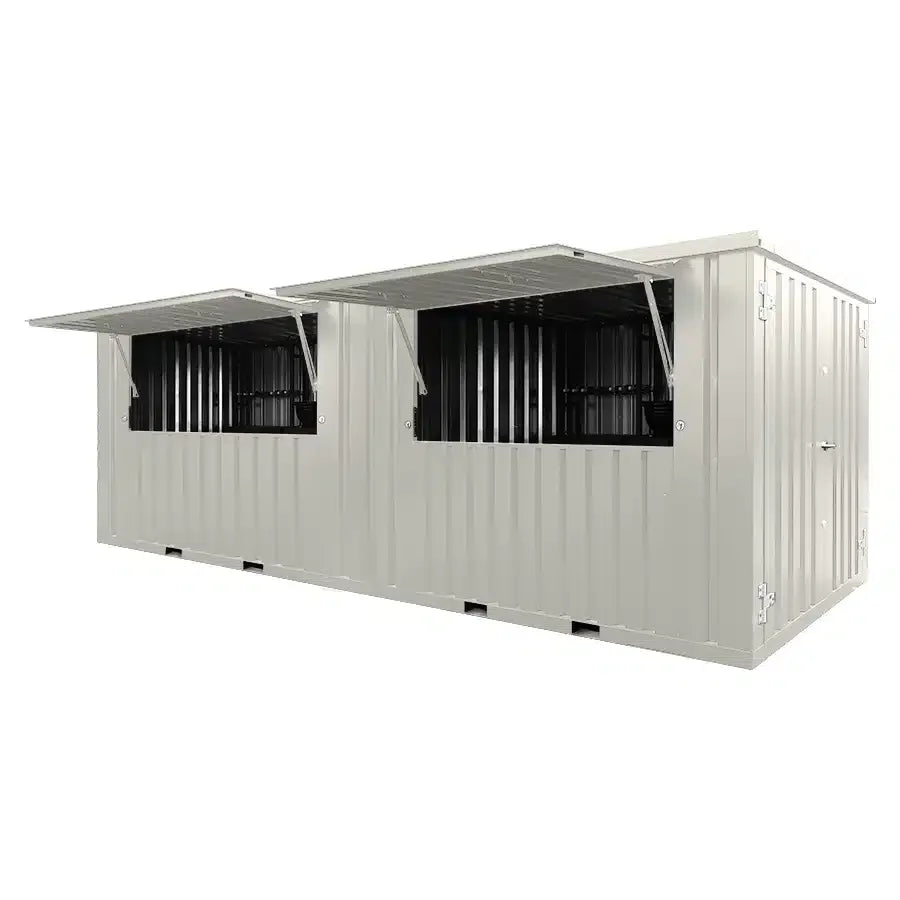 Kiosque-bar modulaire démontable 12 m² – blanc