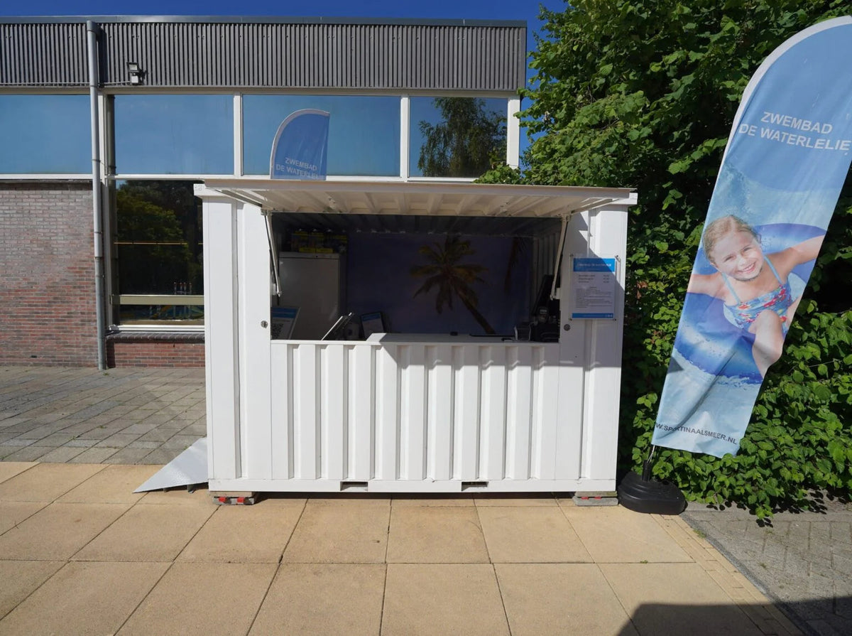 Kiosque-bar modulaire démontable avec auvent intégré 12 pieds