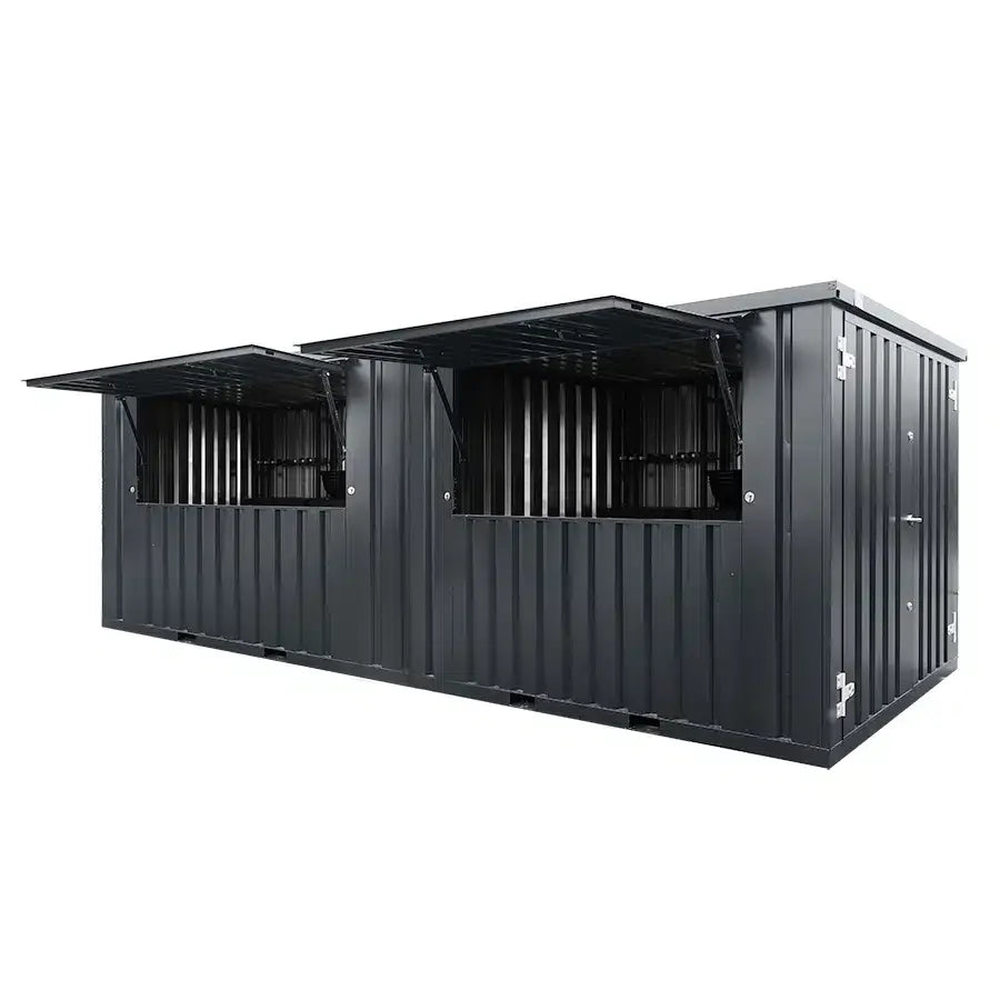 Kiosque-bar modulaire XL 12 m² – acier anthracite