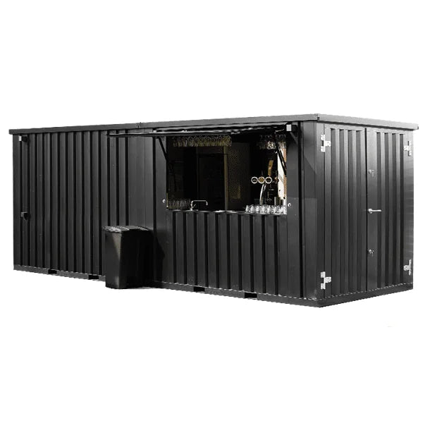 Kiosque modulaire SYC Conteneur Bar 12 m² démontable – noir Intense