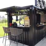 Kiosque-bar modulaire SYC 12 m² – acier galvanisé bleu Cielo – photo 4