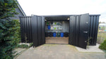 Conteneur de stockage modulaire 6x2m avec double accès latéral noir Intenso – photo 3