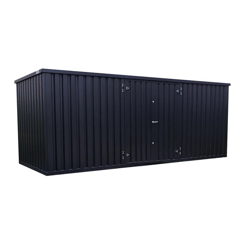 Conteneur de stockage modulaire 6x2m avec double accès latéral noir Intense