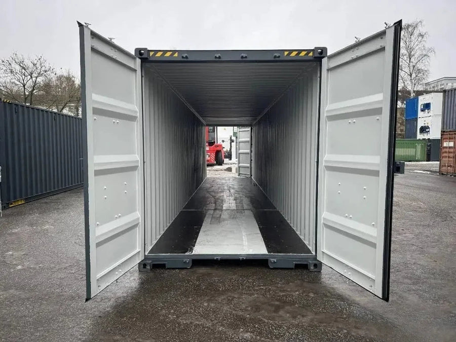 Conteneur maritime 40 pieds High Cube double porte neuf premier voyage
