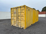 Conteneur maritime d’occasion 20 pieds en acier CORTEN jaune – photo 3