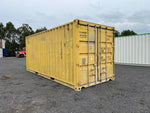 Conteneur maritime d’occasion 20 pieds en acier CORTEN jaune – photo 1