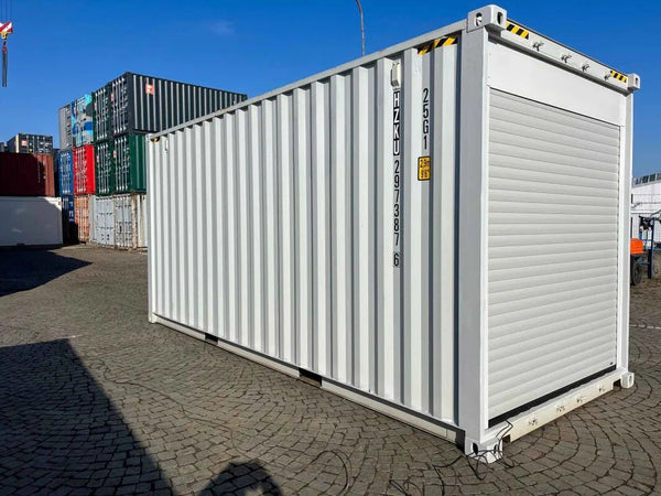 Conteneur de stockage 20 pieds High Cube avec rideau industriel enroulable – photo 1