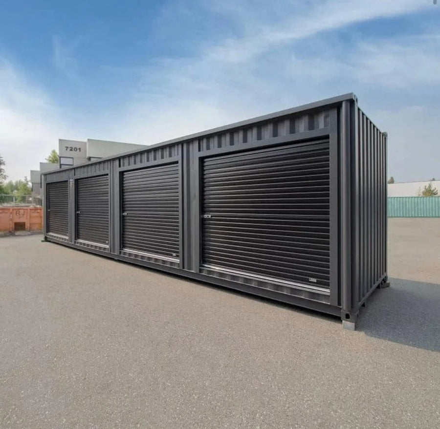 Conteneur maritime 40 pieds High Cube avec porte de garage sur le coté
