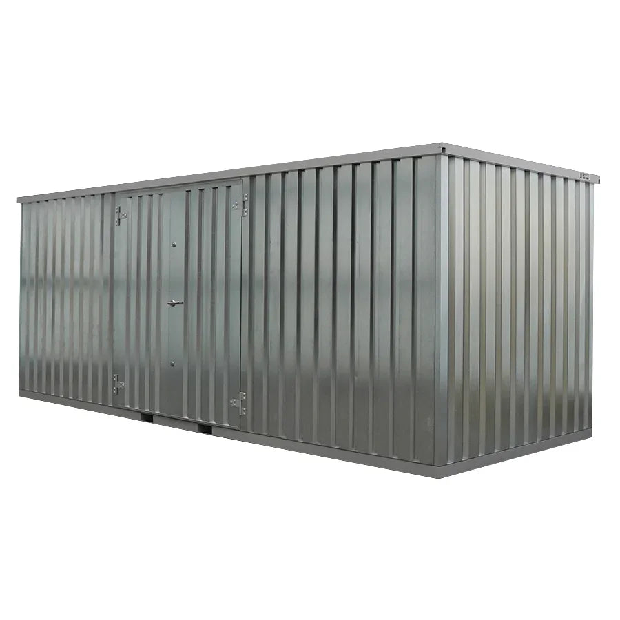 Dépôt modulaire démontable 6x2m galvanisé avec double accès latéral
