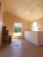 Module habitable polyvalent mobile 15,5 m² avec intérieurs bois et salle de bain – photo 2