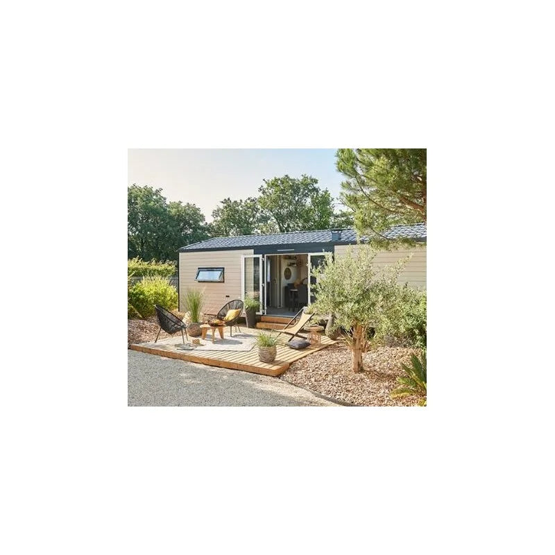 Module habitable préfabriqué T1 33 m² avec terrasse design moderne sur commande