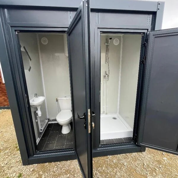 DUO prefabricated sanitary unit with separate toilet and shower 2.64 m²