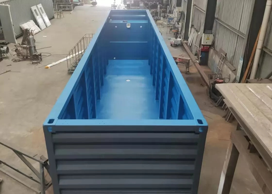 Piscine Conteneur 11 Metre personnalisable – Modele Luxe (Opzione parois vitrées)