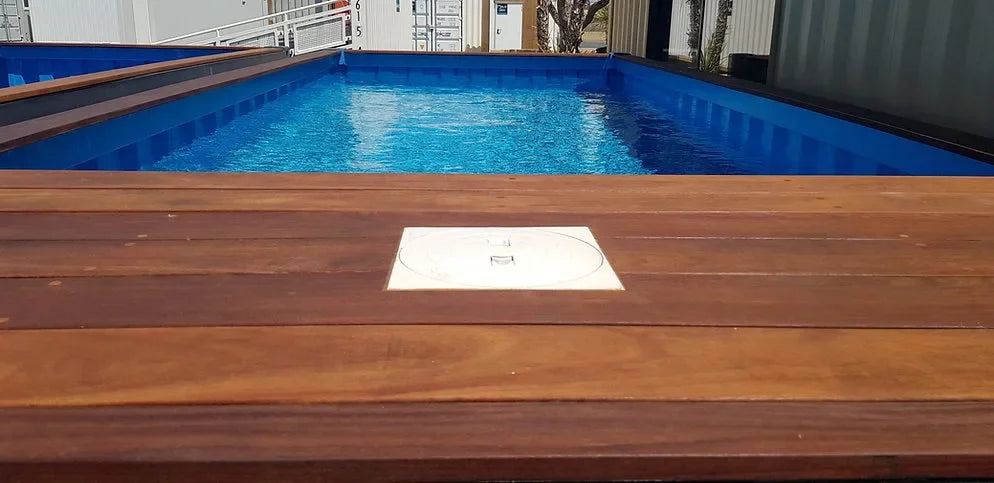 20-foot modular Corten steel pool for Esterni