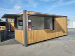 Conteneur Bar mobile 20 pieds 15 m² avec revêtement en bois et ouverture basculante – photo 2