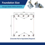 Structure de couverture renforcée pour le stockage 20’x20’x12′ – photo 3