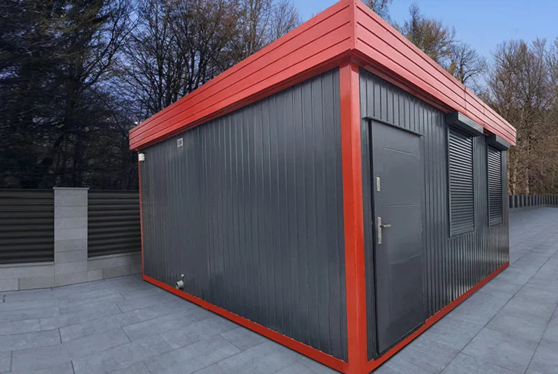 Bureau en conteneur modulaire double 29.4 m² avec services intégrés